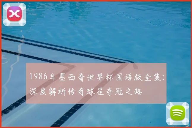 1986年墨西哥世界杯国语版全集：深度解析传奇球星夺冠之路